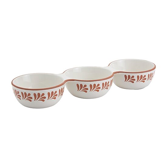 Jenny Martinez 3-Section Stoneware Serving Bowl