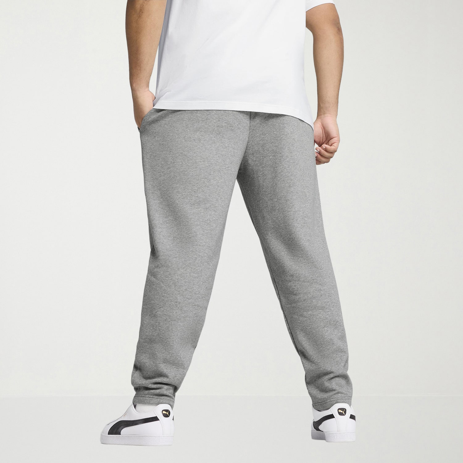PUMA Essential Mens Drawstring Waist Tapered Regular Fit Fleece Sweatpant