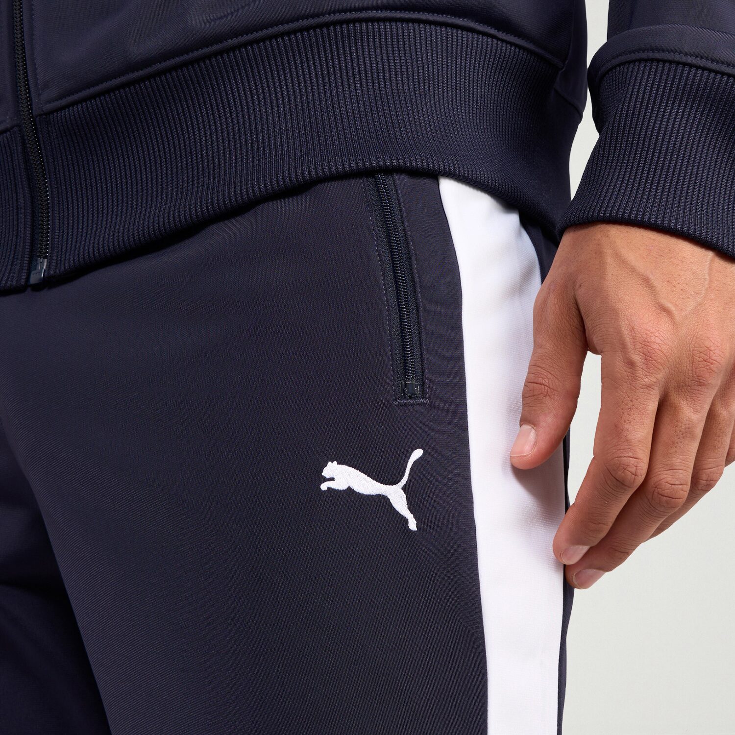 PUMA Mens Tapered Mid Rise Regular Fit Track Pant
