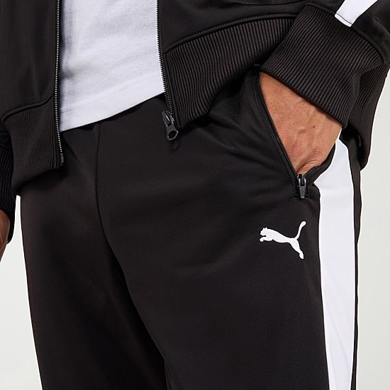 PUMA Mens Tapered Mid Rise Regular Fit Track Pant