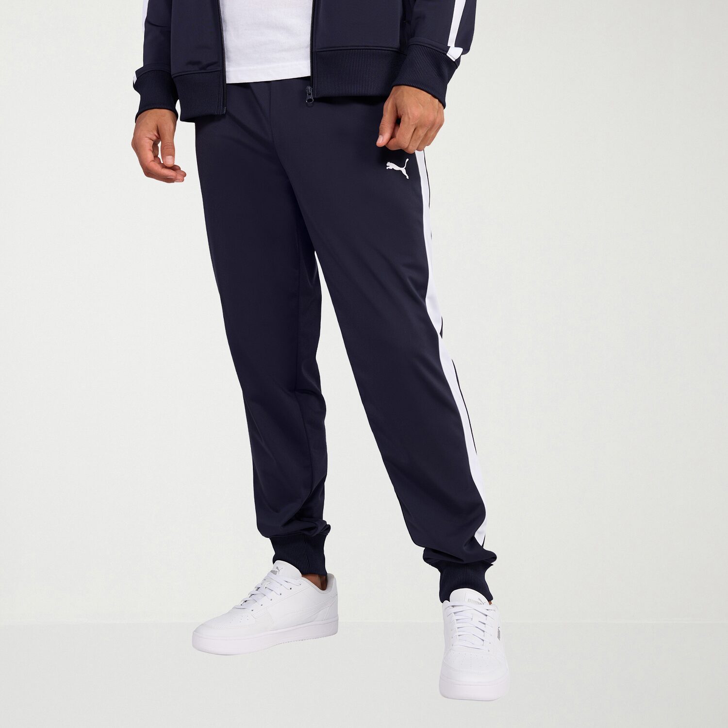 PUMA Mens Tapered Mid Rise Regular Fit Track Pant