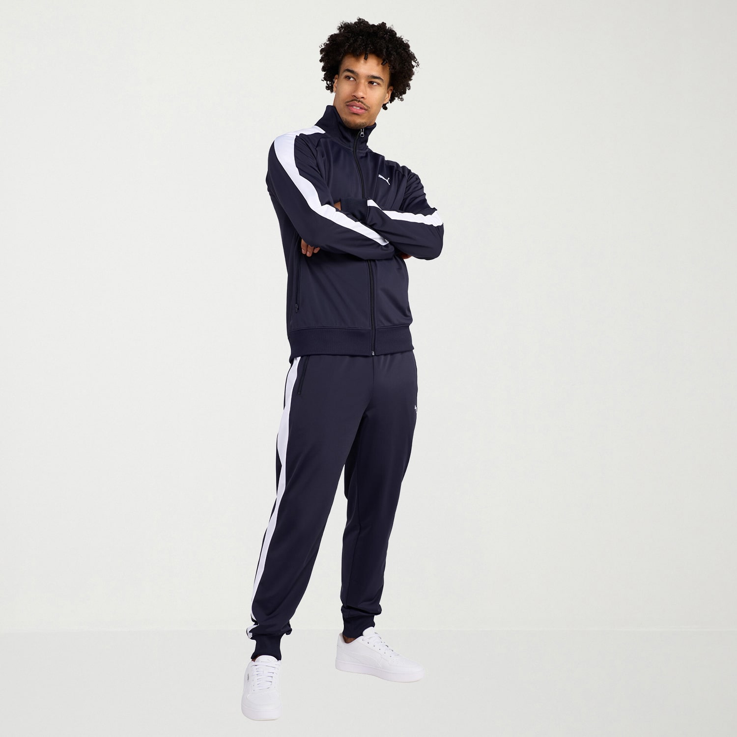 PUMA Mens Tapered Mid Rise Regular Fit Track Pant