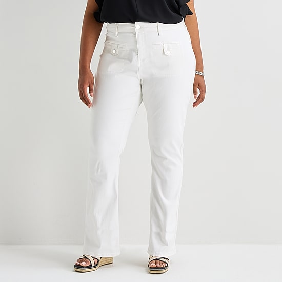 Liz Claiborne Lana Womens Plus High Rise Bootcut Jean