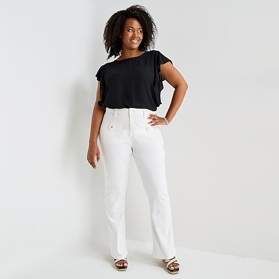 Liz Claiborne Lana Womens Plus High Rise Bootcut Jean