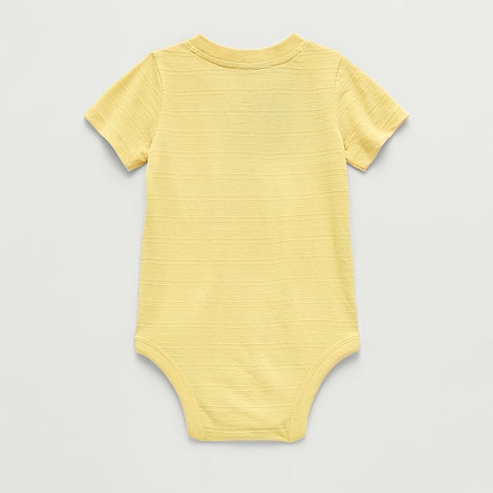 Okie Dokie Baby Boys Henley Neck Short Sleeve Bodysuit