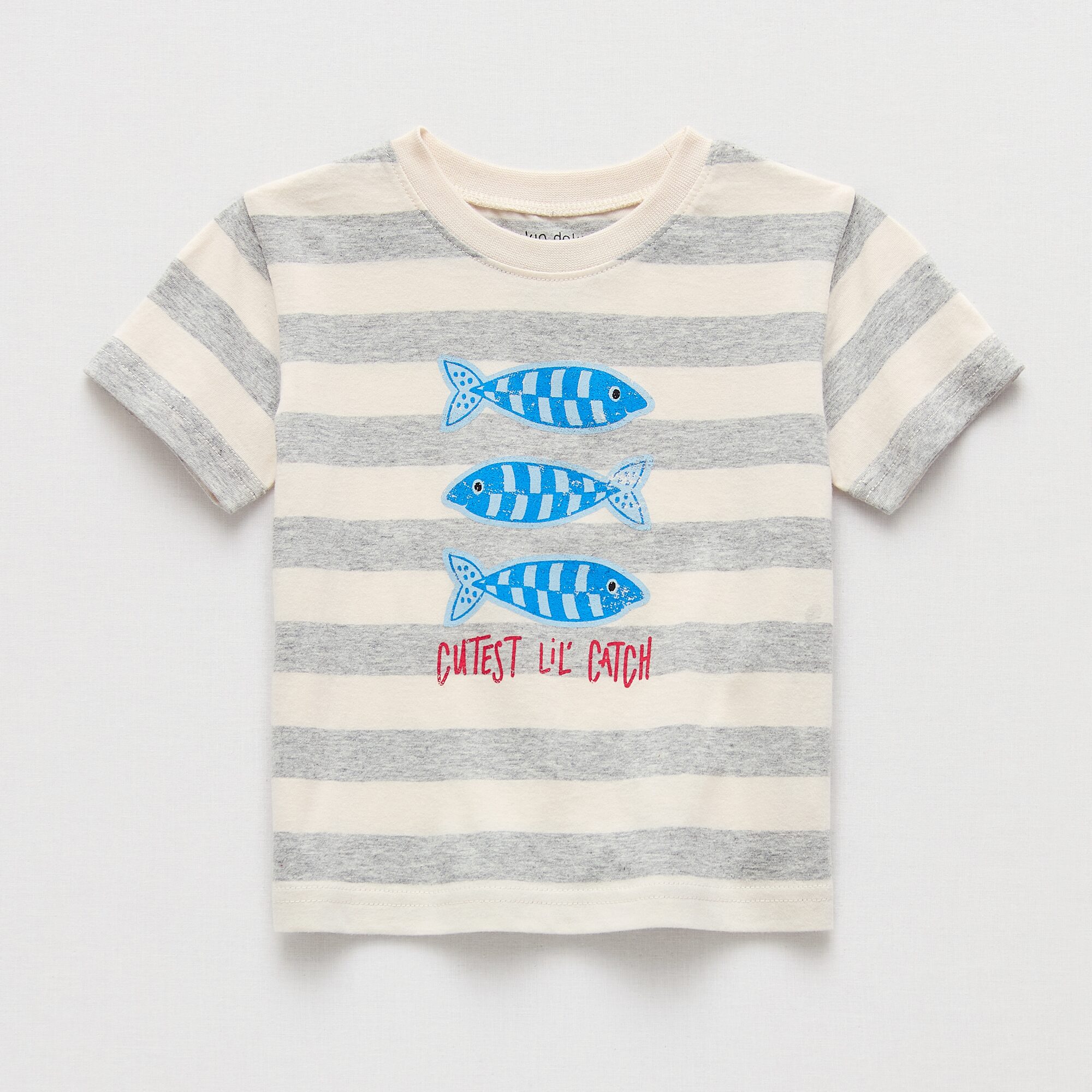 Okie Dokie Baby Boys Round Neck Short Sleeve Regular Fit Graphic T-Shirt