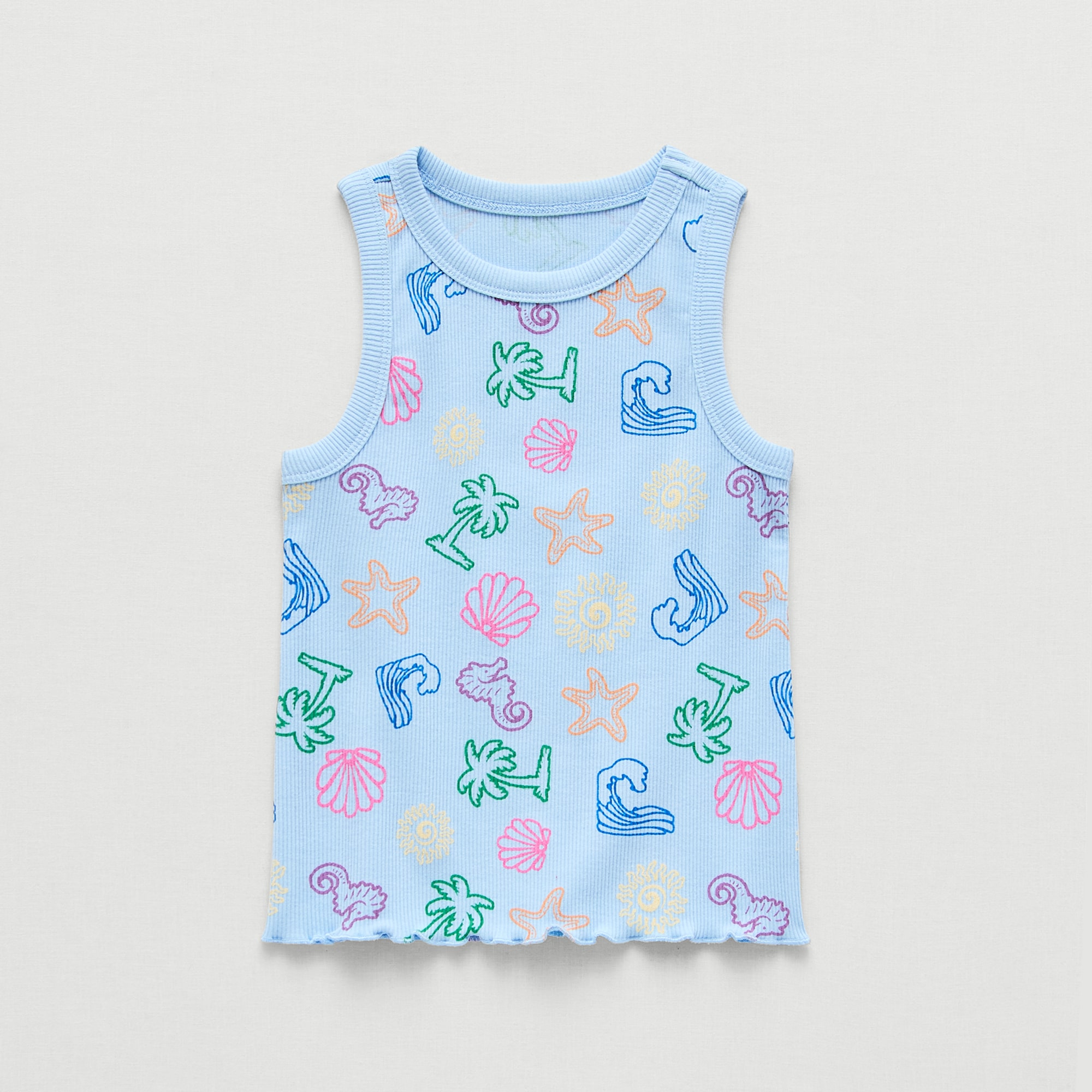 Thereabouts Little Girls Round Neck Sleeveless Tank Top