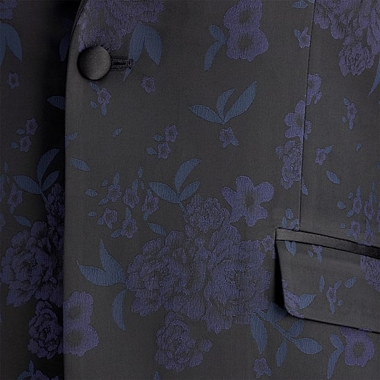 J. Ferrar Evening Edition Mens Floral Stretch Fabric Slim Fit