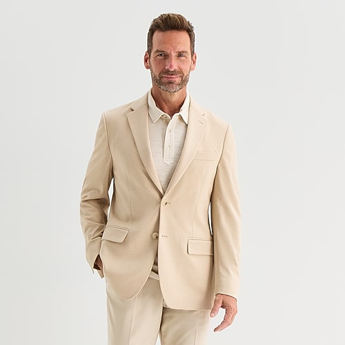 Van Heusen Knit Mens Modern Fit Sport Coat, 46 Long, Beige