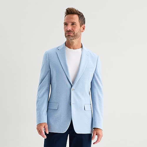 Van Heusen Knit Mens Modern Fit Sport Coat, 42 Regular, Blue