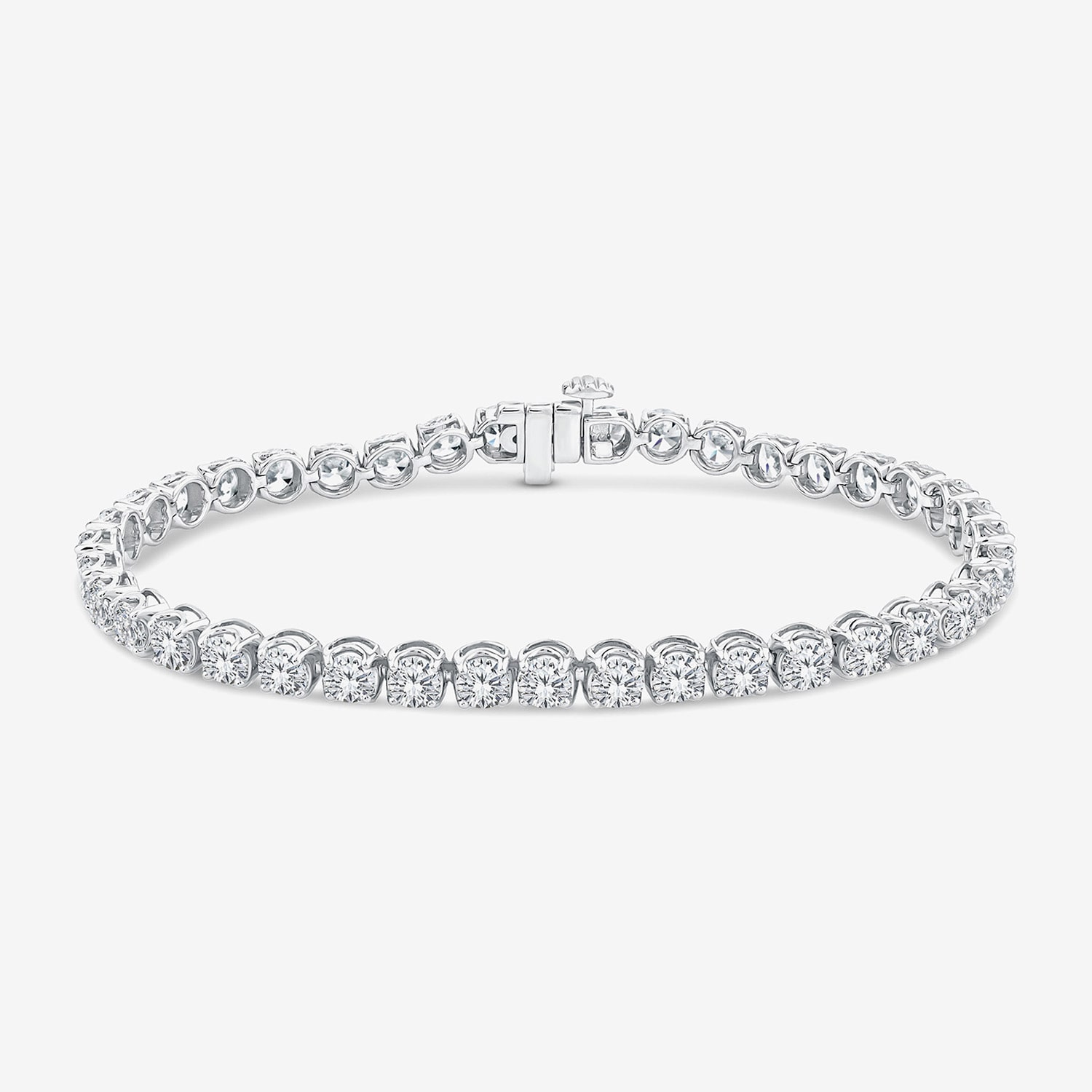 (H,Si2) Womens 10 1/2 Ct. T.W. Lab Grown White Diamond 10K Gold 8 Inch Tennis Bracelet