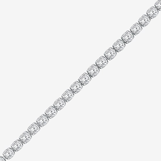 (H,Si2) Womens 10 1/2 Ct. T.W. Lab Grown White Diamond 10K Gold 8 Inch Tennis Bracelet