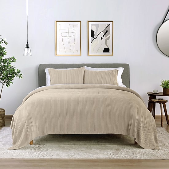 Vellux Supersoft Knit Striped Malmo Striped Blanket