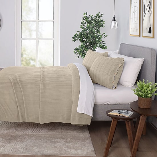 Vellux Supersoft Knit Striped Malmo Striped Blanket