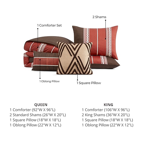 Bebejan Terra Spice 5-pc. Midweight REVERSIBLE Comforter Set
