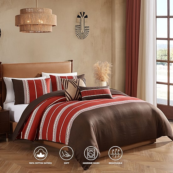 Bebejan Terra Spice 5-pc. Midweight REVERSIBLE Comforter Set