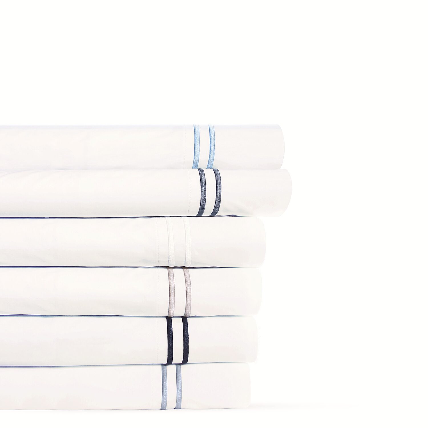 Pointehaven Double Stitch Cotton Percale Oversized Zipper Closure 3-pc. Duvet Cover Set