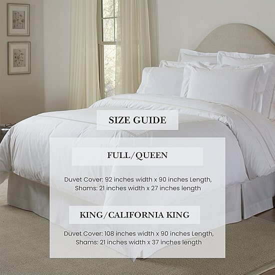 Pointehaven Double Stitch Cotton Percale Oversized Zipper Closure 3-pc. Duvet Cover Set