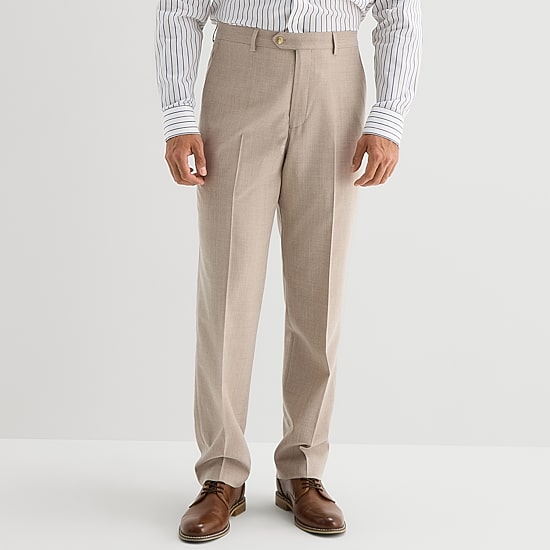 Stafford Coolmax All Season Ecomade Mens Classic Fit Flat Front Suit Pant
