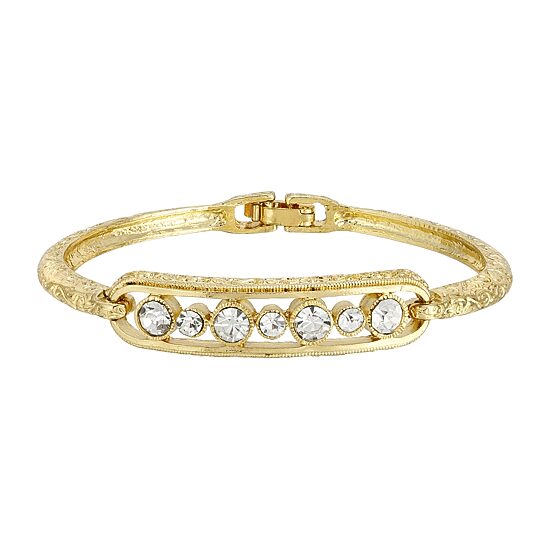 1928 Gold Tone Womens Bangle Bracelet