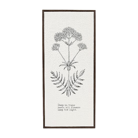 8x18 Botanical Crinkle Cut Wall Sign