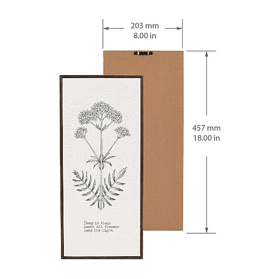 8x18 Botanical Crinkle Cut Wall Sign