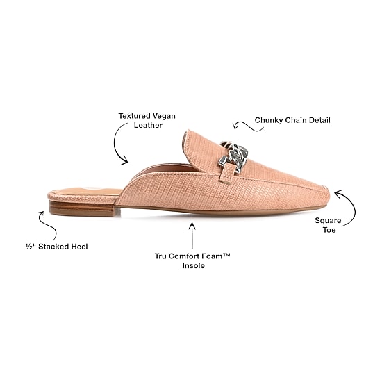 Journee Collection Hazina Womens Square Closed Toe Mules