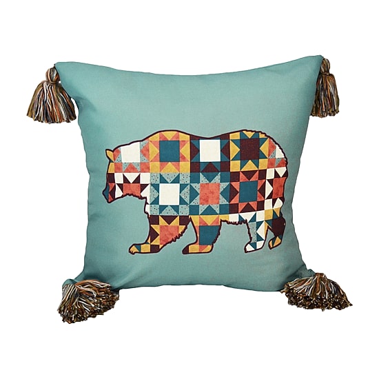 Donna Sharp Northern Lights Bear Square Throw Pillow