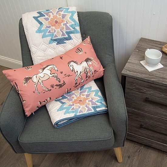 Your Lifestyle By Donna Sharp Pueblo Horses Rectangular Throw Pillow