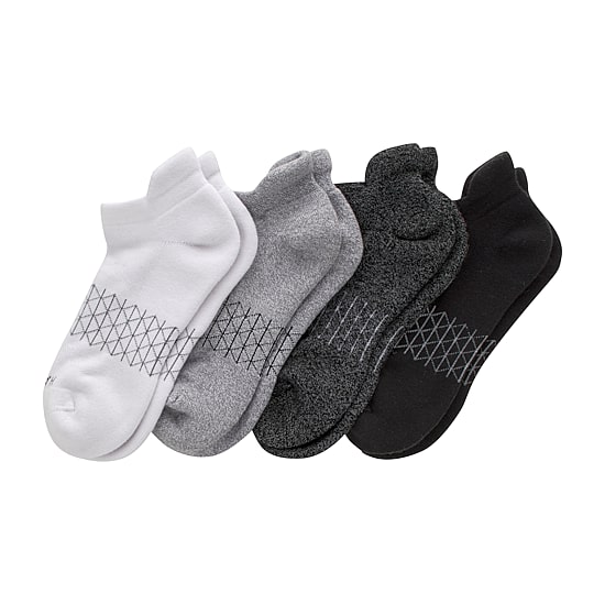 Hanes Absolute Active Heel Tab Womens 4 Pair No Show Socks