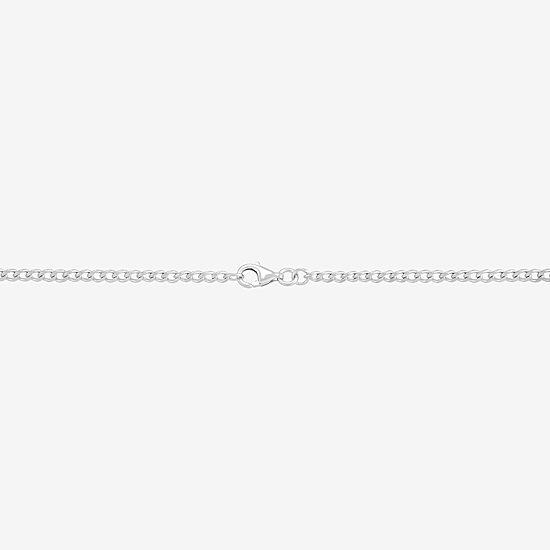 Made in Italy Mens Black Spinel Sterling Silver Cross 22 Inch Pendant Necklace