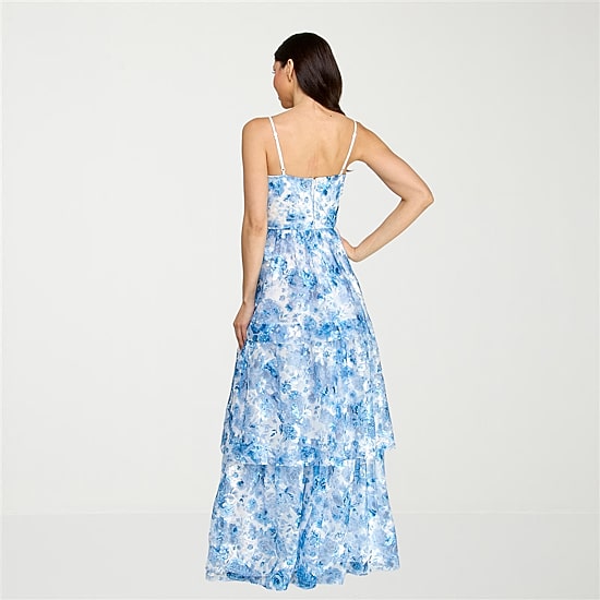Trixxi Womens Juniors Sweetheart Neck Floral Ball Gown