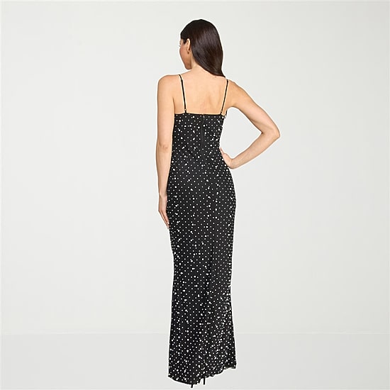 Trixxi Womens Juniors Square Neck Sleeveless Embellished Bodycon Dress