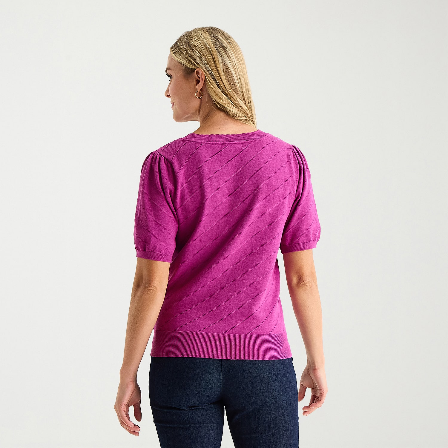 Liz Claiborne Tall Womens Crew Neck Short Sleeve Pullover Sweater