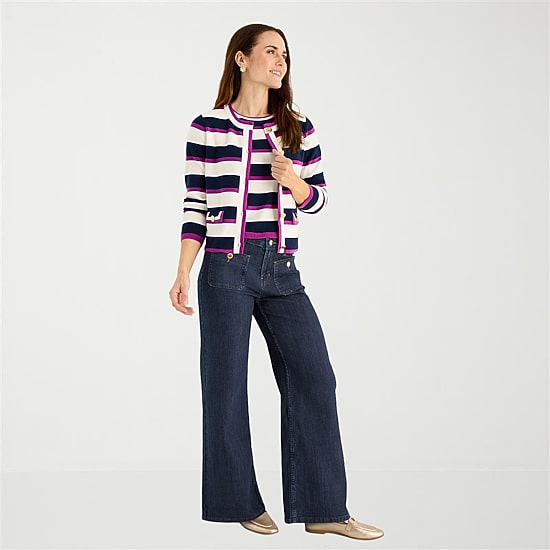 Liz Claiborne Womens Tall Mid Rise Wide Leg Jean