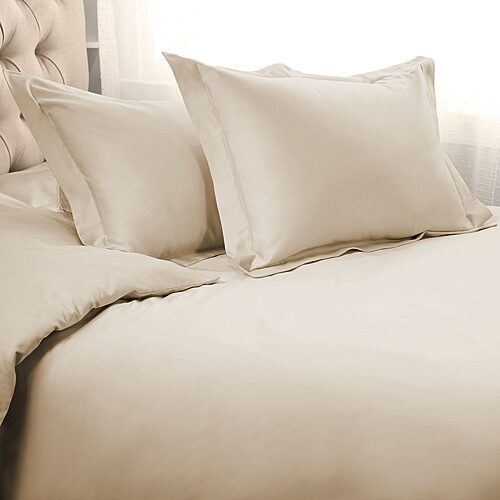 Superior Egyptian Cotton 1000 Thread Count Solid Duvet Cover Set,King/California King - Ivory