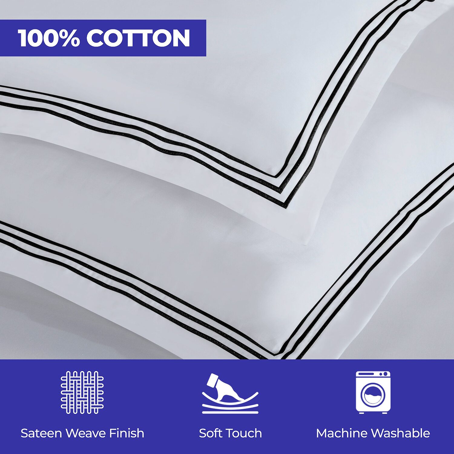 SUPERIOR® Brandon Embroidered Cotton Modern Duvet Cover
