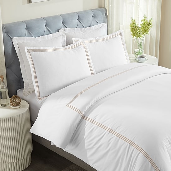 SUPERIOR® Brandon Embroidered Cotton Modern Duvet Cover