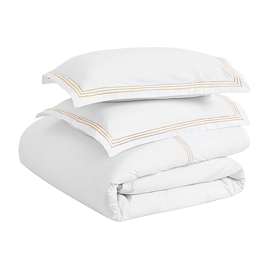 SUPERIOR® Brandon Embroidered Cotton Modern Duvet Cover