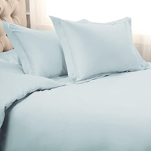 Superior Egyptian Cotton 1000 Thread Count Solid Duvet Cover Set,King/California King - Baby blue