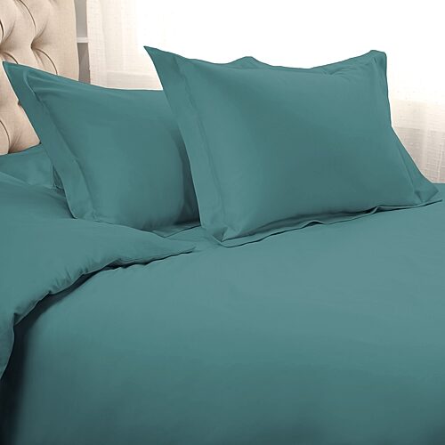 Superior Egyptian Cotton 1000 Thread Count Solid Duvet Cover Set,King/California King - Deep sea