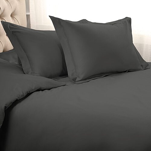 Superior Egyptian Cotton 1000 Thread Count Solid Duvet Cover Set,King/California King - Grey