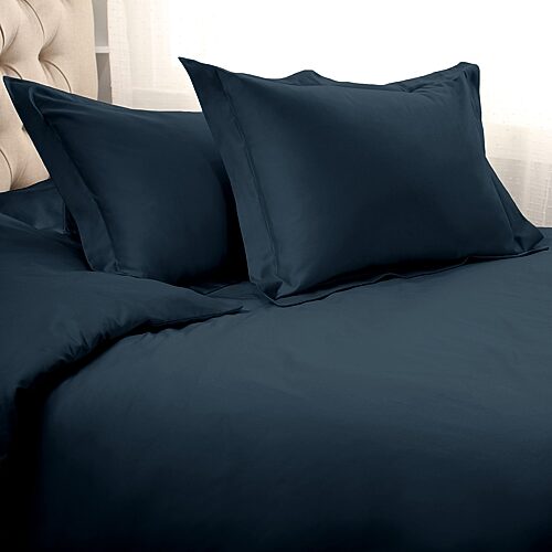 Superior Egyptian Cotton 1000 Thread Count Solid Duvet Cover Set,King/California King - Navy blue