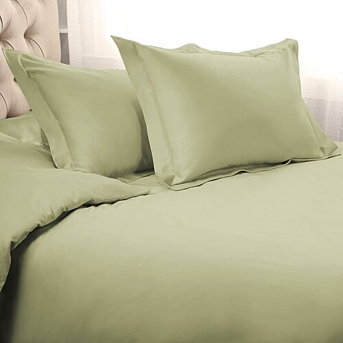 Superior Egyptian Cotton 1000 Thread Count Solid Duvet Cover Set,King/California King - Sage