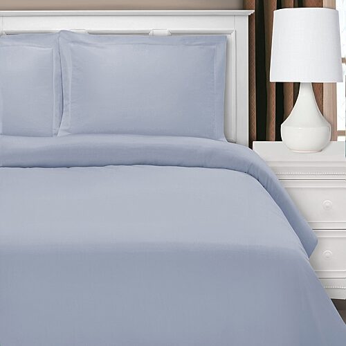 SUPERIOR Cotton Rich Blend 1200tc Heavyweight Blend Reversible Duvet Cover, One Size, Blue