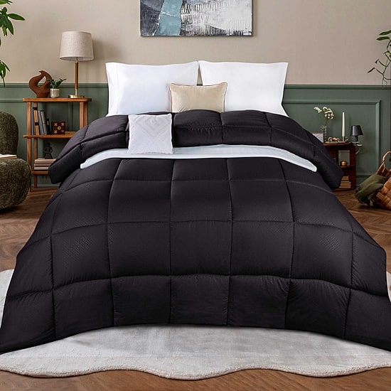 SUPERIOR® Striped All Season Plush Reversible Down Alternative Hypoallergenic Comforter