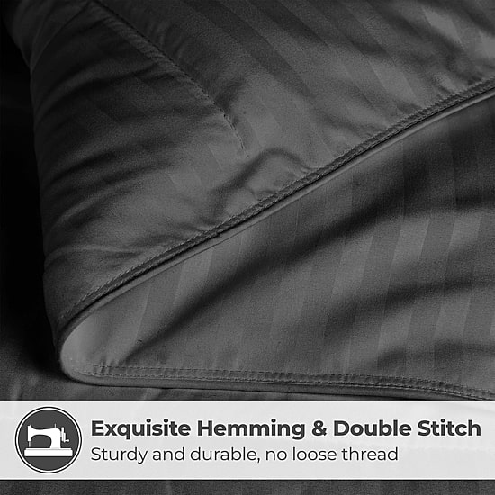 SUPERIOR® Striped All Season Plush Reversible Down Alternative Hypoallergenic Comforter