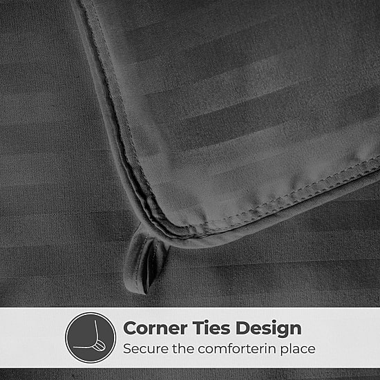 SUPERIOR® Striped All Season Plush Reversible Down Alternative Hypoallergenic Comforter