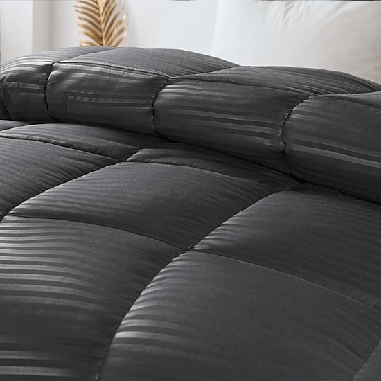 SUPERIOR® Striped All Season Plush Reversible Down Alternative Hypoallergenic Comforter