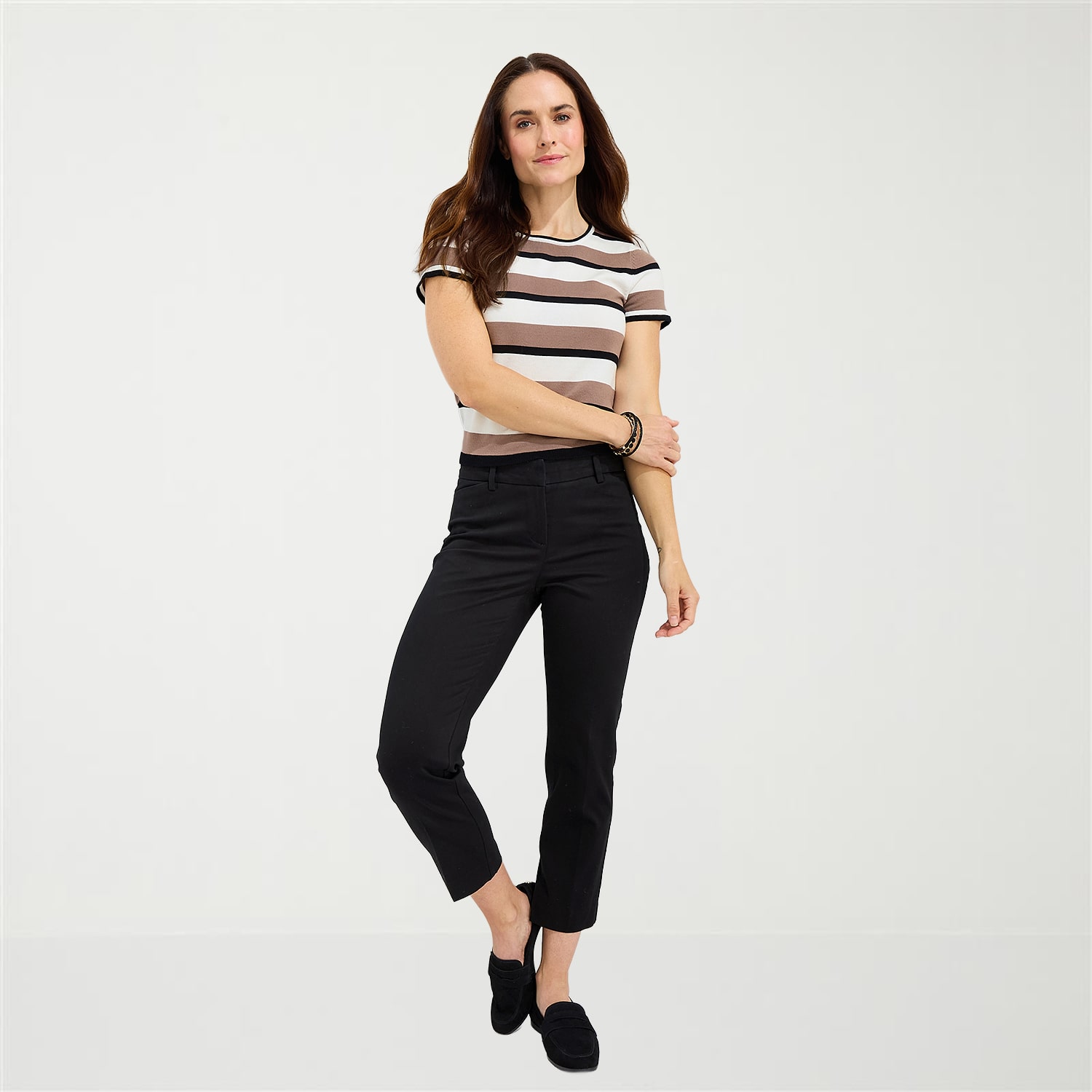 Liz Claiborne Emma Womens Slim Mid Rise Ankle Pant